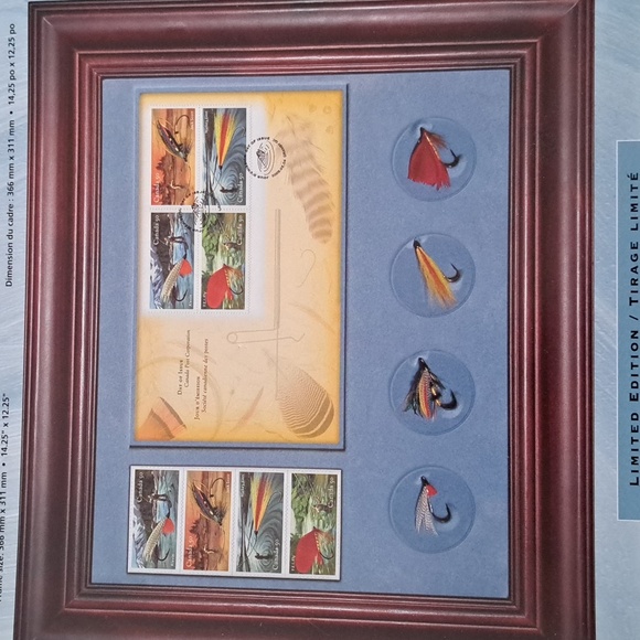 Commemorative Fishing Flies Frame - Picture 2 of 5